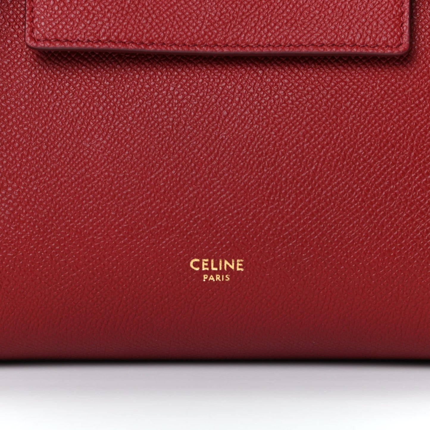 Grained Calfskin Nano Belt Bag Ruby