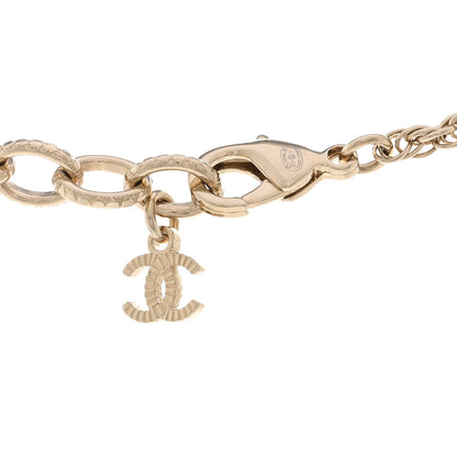 Chanel Pearl CC Round Pendant Necklace Gold 4 of 5