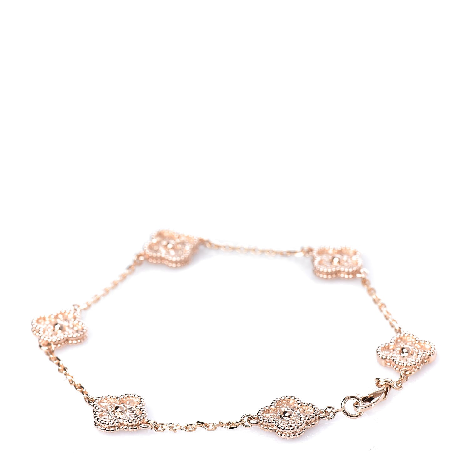 Van Cleef & Arpels 18K Rose Gold 6 Motifs Sweet Alhambra Bracelet 3 of 7