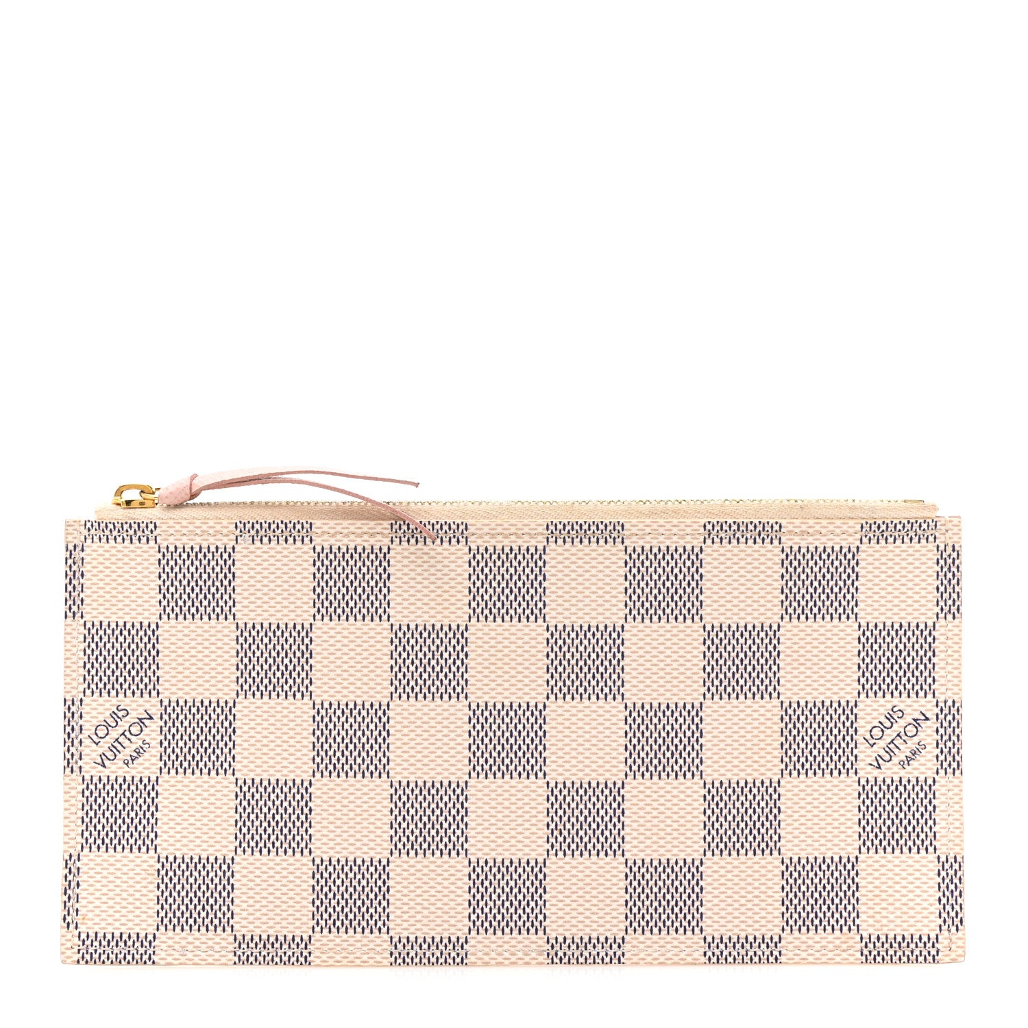 Louis Vuitton Damier Azur Felicie Chain Wallet Zippered Insert Rose Ballerine 1 of 10