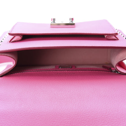 MCM Calfskin Studded Small Patricia Satchel Pink 5 of 12
