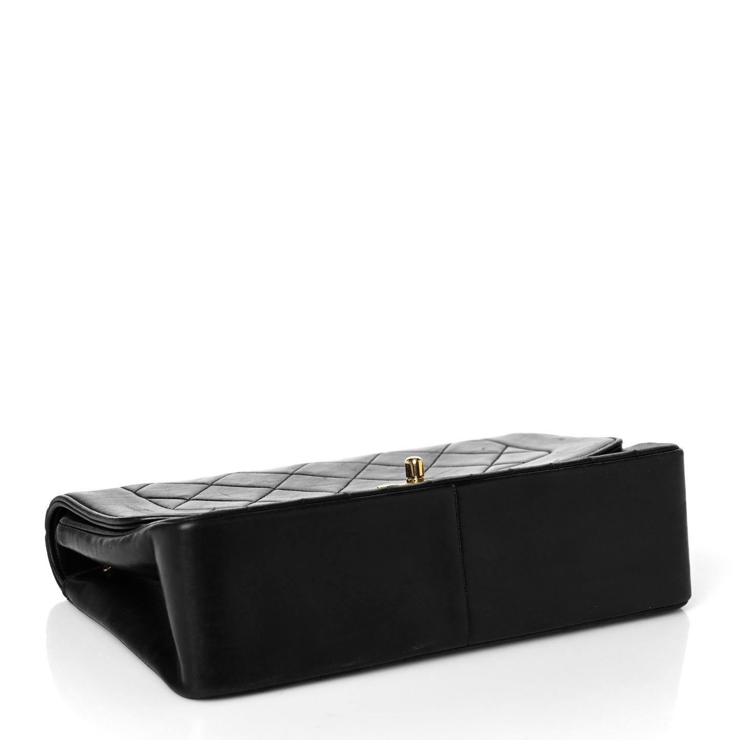Lambskin Quilted Medium Single Flap Black