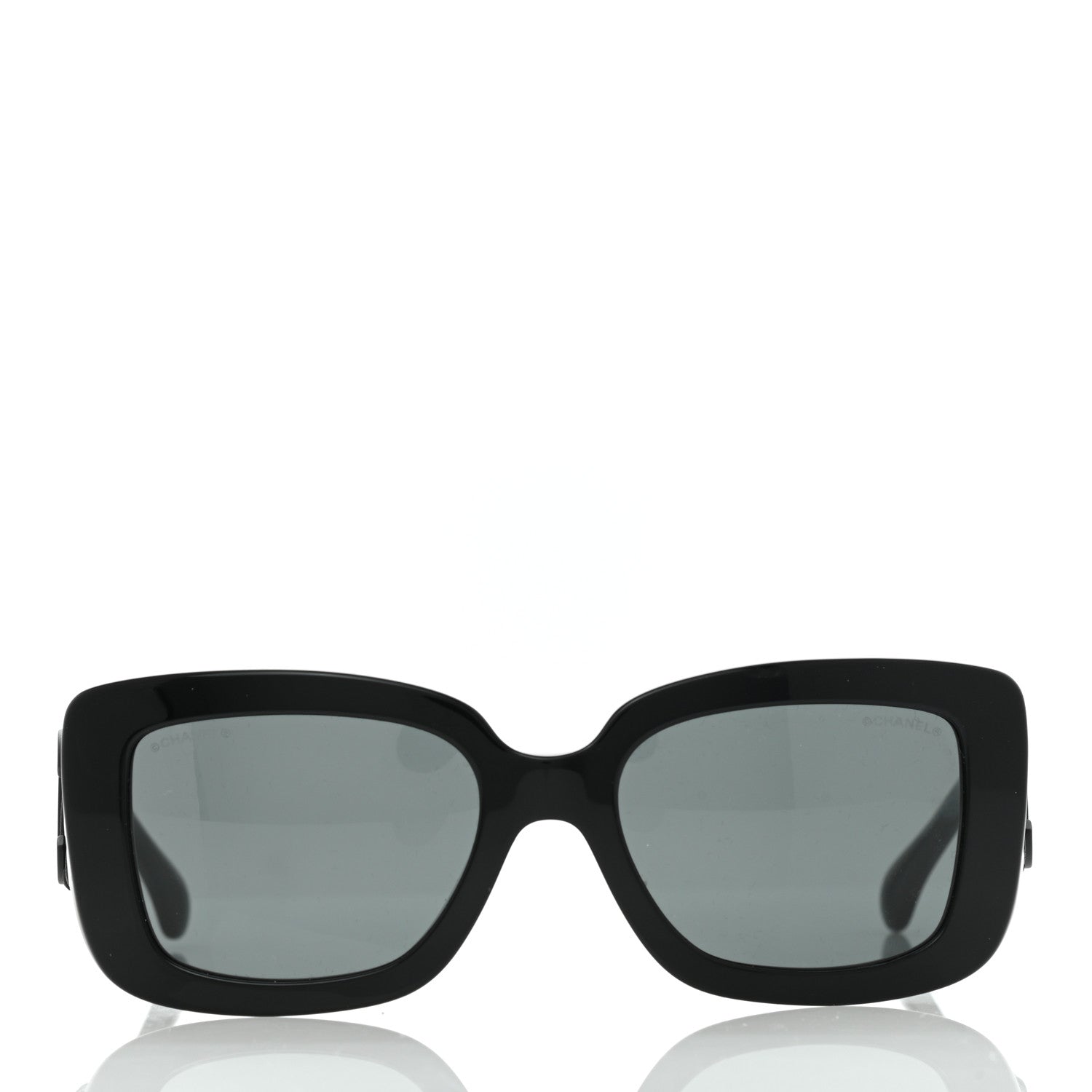 Chanel Acetate Calfskin Polarized Square Sunglasses 5473-Q-A Black 2 of 8