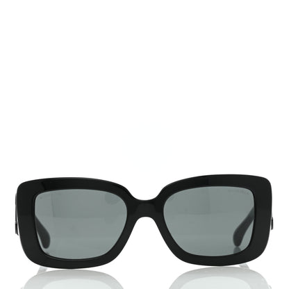Chanel Acetate Calfskin Polarized Square Sunglasses 5473-Q-A Black 2 of 8
