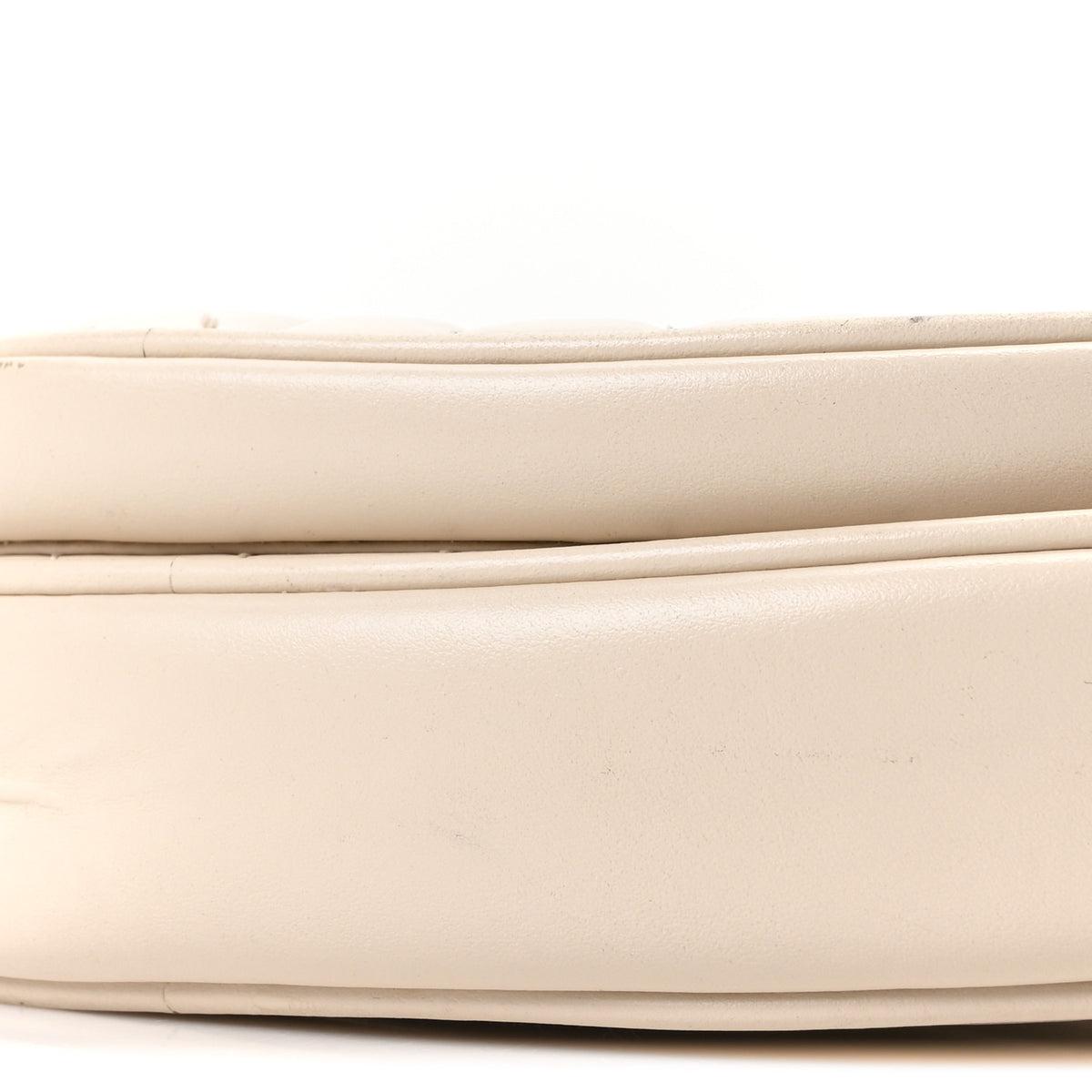 Calfskin Matelasse Diagonal Mini Interlocking G Heart Shoulder Bag Mystic White