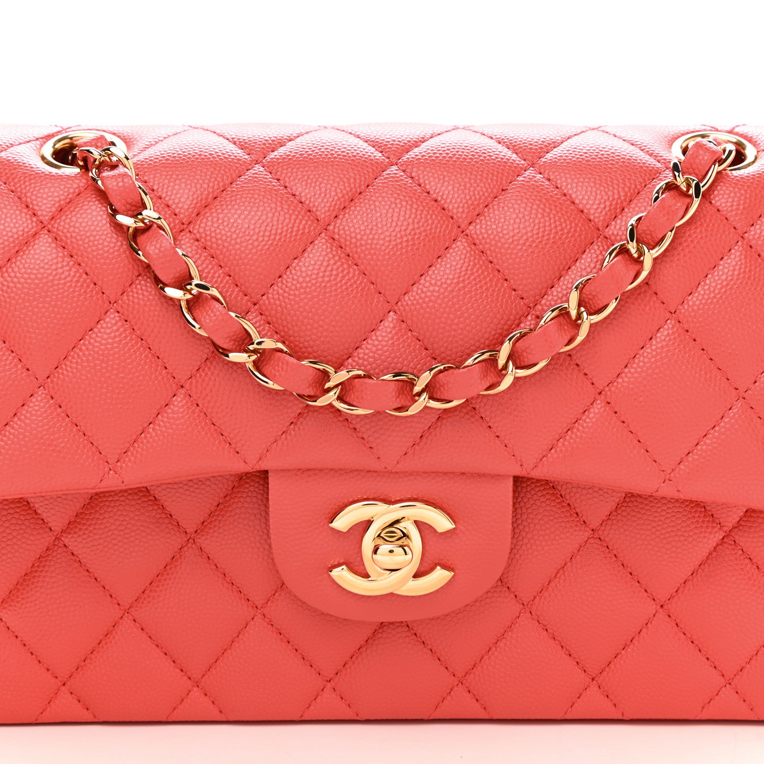 Chanel Caviar Quilted Small Double Flap Red 8 of 11