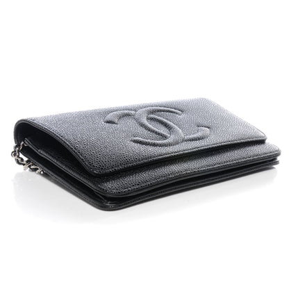 Chanel Caviar Wallet on Chain WOC Black 4 of 9
