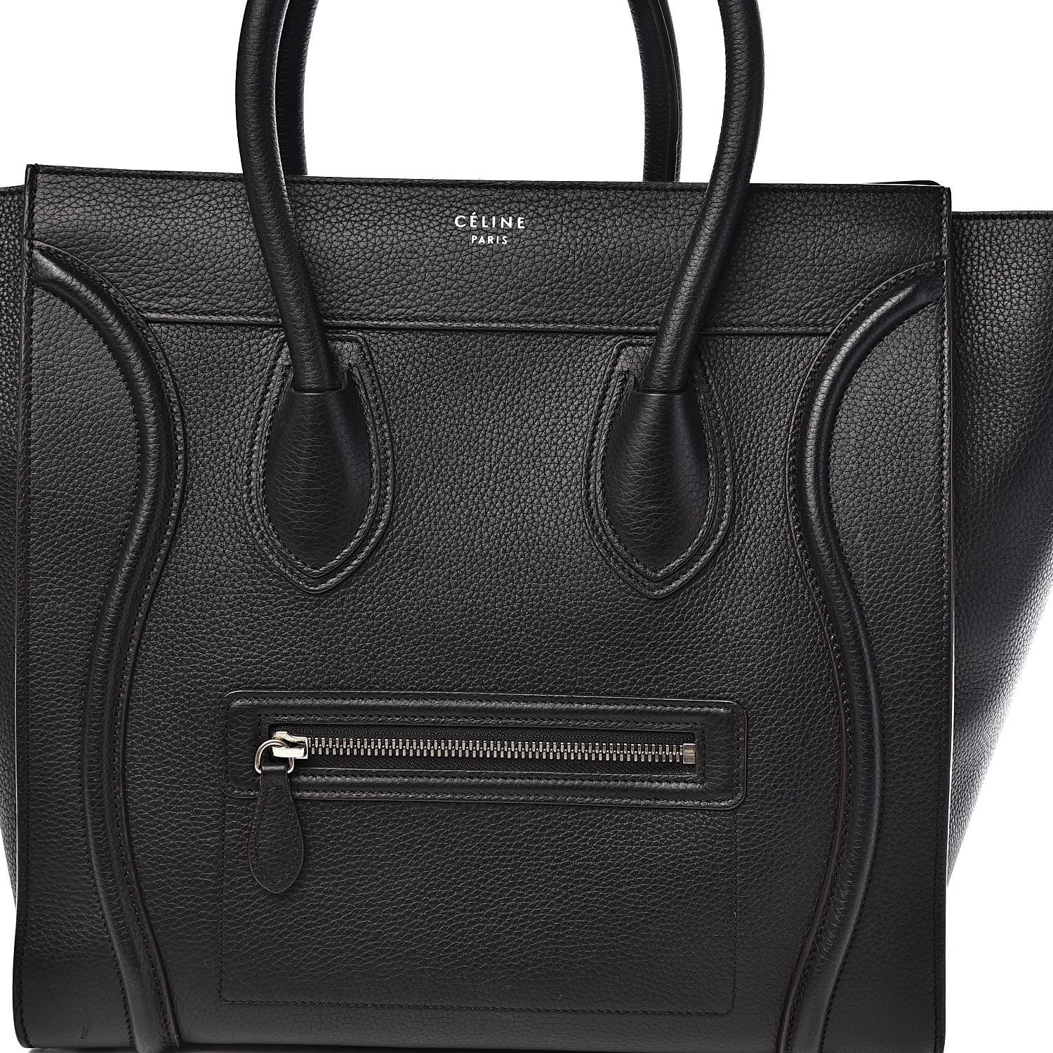 Celine Drummed Calfskin Mini Luggage Black 12 of 12