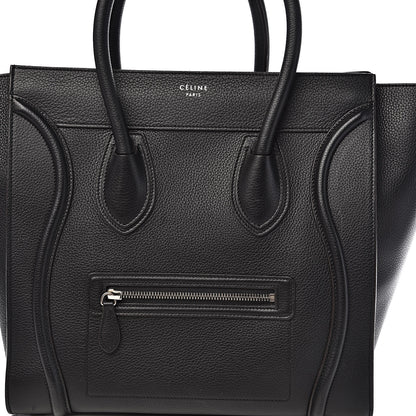 Celine Drummed Calfskin Mini Luggage Black 12 of 12