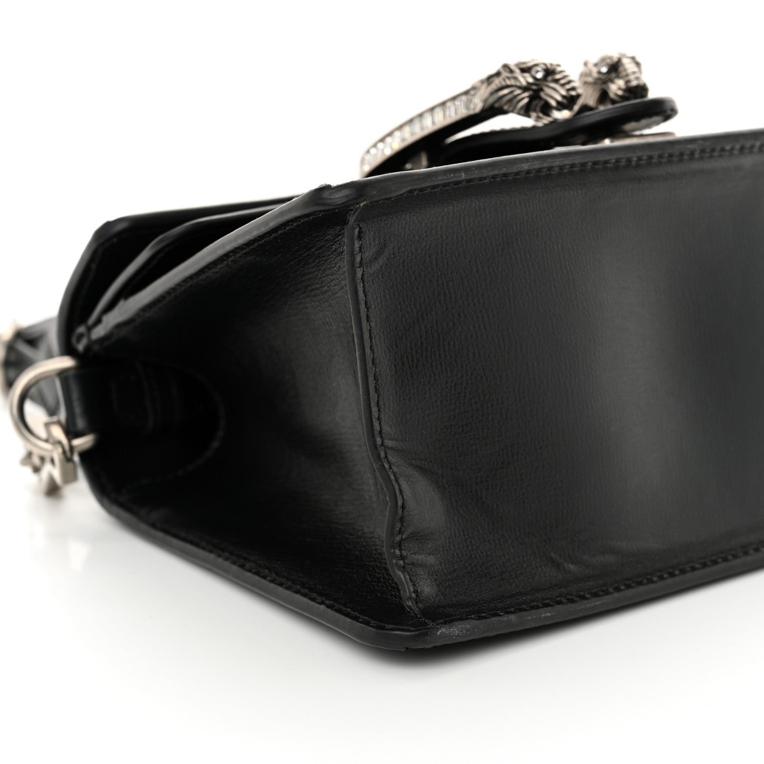 Gucci Satin Crystal GG Monogram Mini Dionysus Top Handle Bag Black 8 of 12