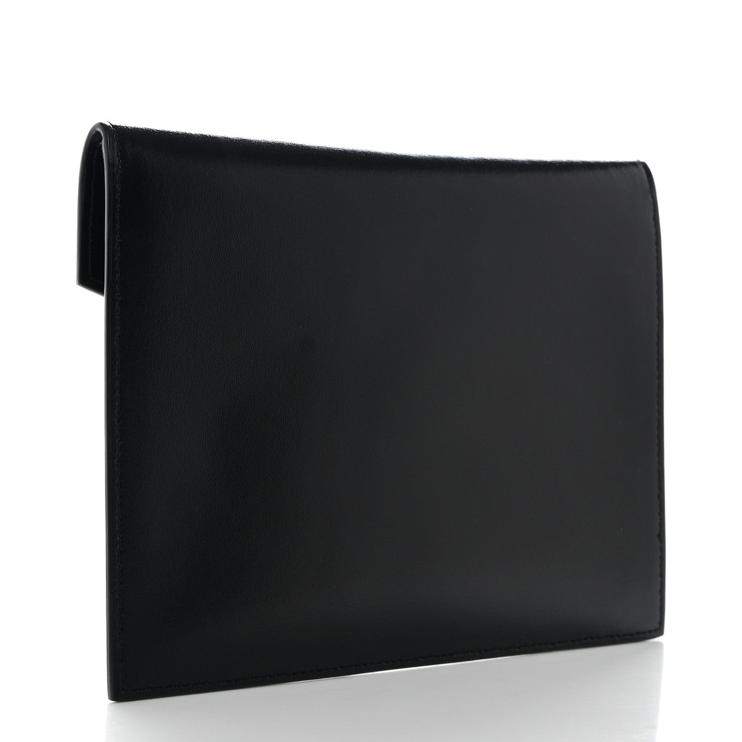 Saint Laurent Smooth Shiny Calfskin Monogram Uptown Baby Pouch Black 3 of 8