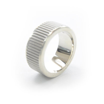 Tiffany Sterling Silver 9mm Titanium Coin Edge Ring 7 4 of 4