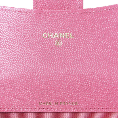 Chanel Caviar Quilted Flap Card Holder Wallet Pink 11 of 13