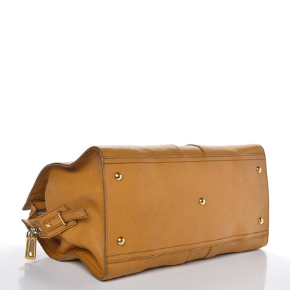 Saint Laurent Sheepskin Medium Cabas ChYc Mustard 4 of 15