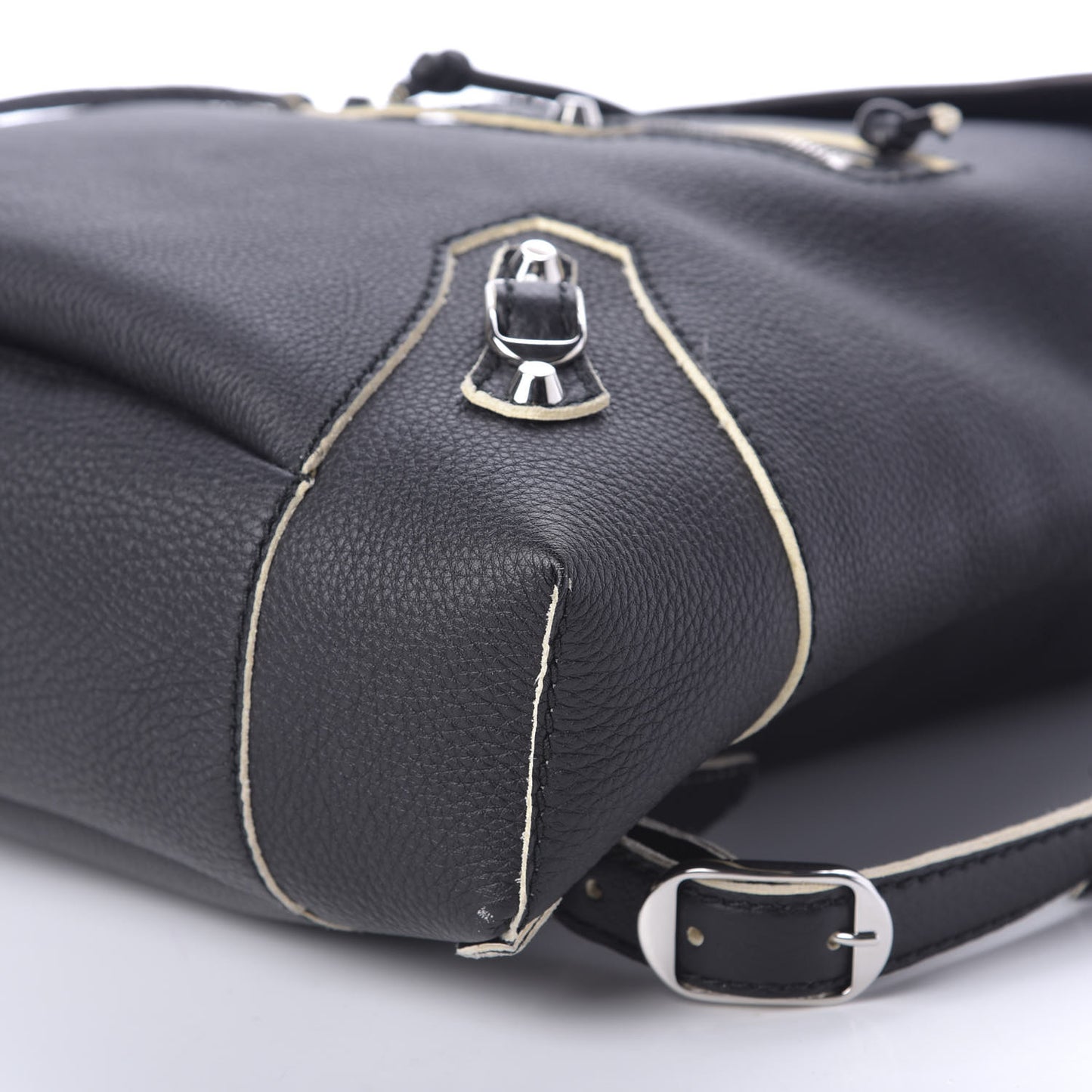 Veau Classic Silver Hardware S Traveler Backpack Black