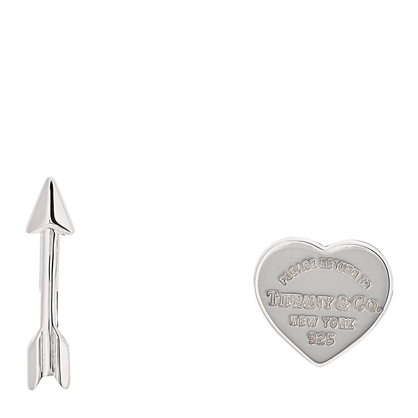 Sterling Silver Lovestruck Heart Tag & Arrow Earrings