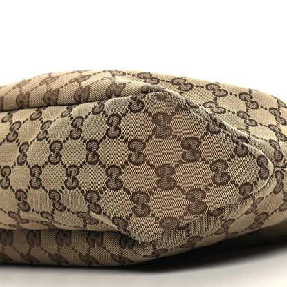 Gucci Monogram Medium Horsebit Chain Hobo Off White 10 of 12