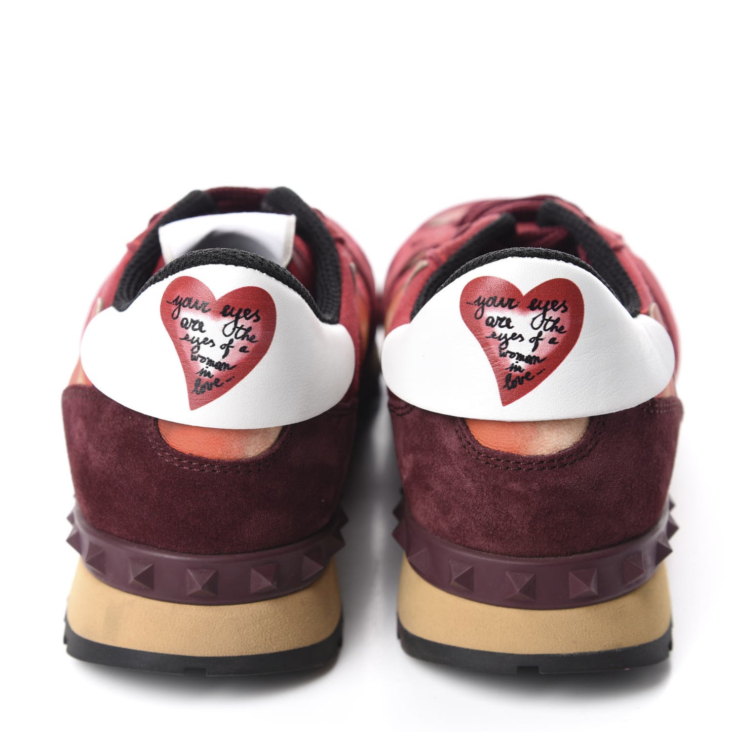 Fabric Suede L'Amour Womens Rockrunner Sneakers 37.5 Red