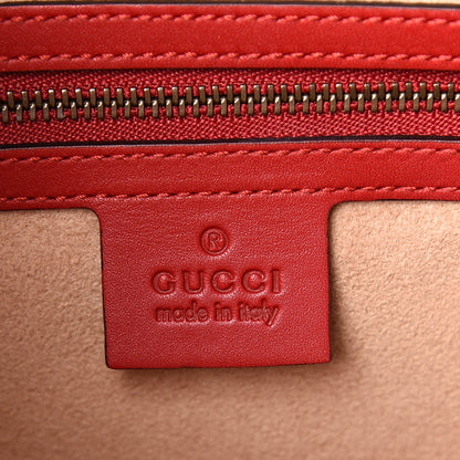 Gucci Calfskin Sylvie Web Small Queen Margaret Top Handle Bag Blue Agata Hibiscus Red Mystic White Sugar Pink 5 of 9