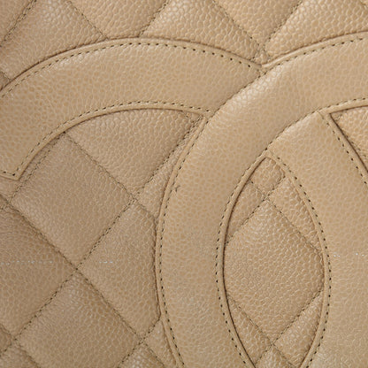 Chanel Caviar Quilted Medallion Tote Beige 17 of 18