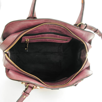 Chloe Glazed Lambskin Medium Ethel Satchel Dark Purple 6 of 9