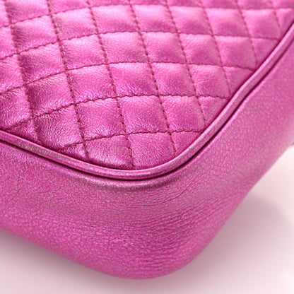 Gucci Laminated Nappa Trapuntata Small Zumi Shoulder Bag Fuxia 12 of 15