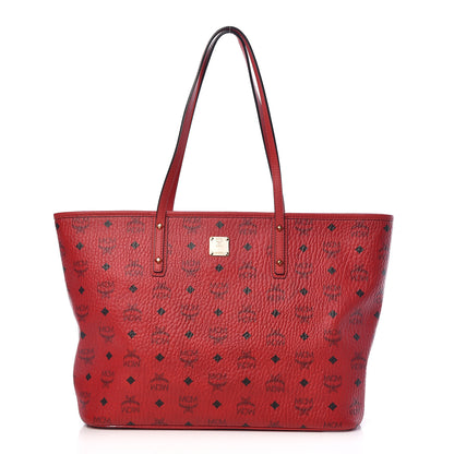 MCM Visetos Medium Anya Shopper Tote Ruby Red 1 of 12