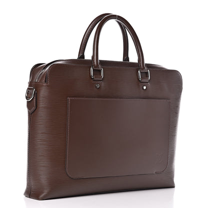 Louis Vuitton Epi Brooks Briefcase Brown 3 of 10