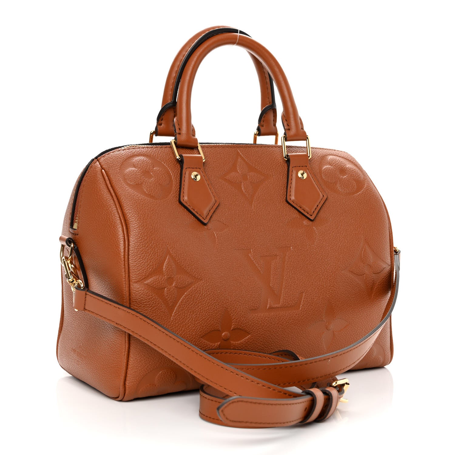 Louis Vuitton Empreinte Monogram Giant Speedy Bandouliere 25 Cognac 3 of 9