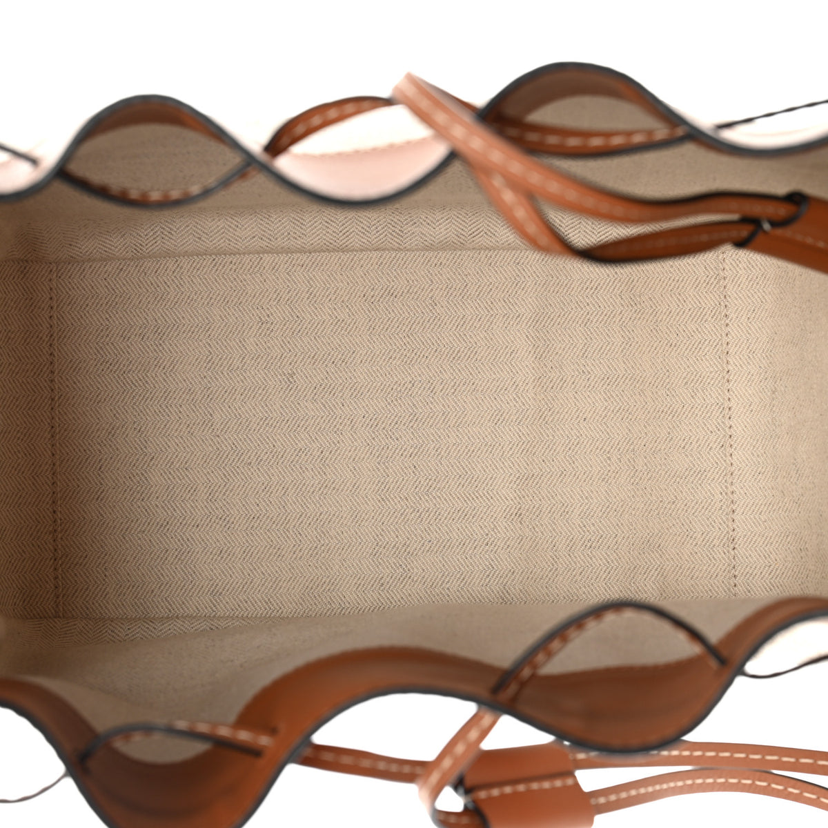 Loewe Calfskin Canvas Medium Hammock Shoulder Bag Natural Tan 5 of 10