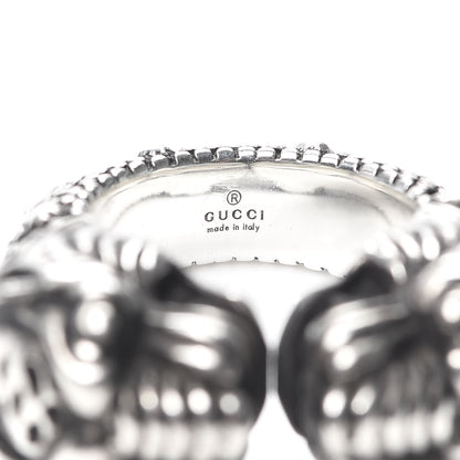 Gucci Sterling Silver Double Tiger Head Ring 50 5.5 3 of 5