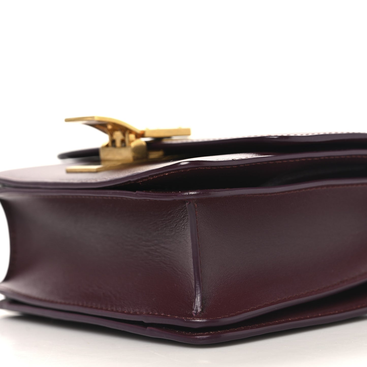 Box Calfskin Small Classic Box Flap Bag Burgundy