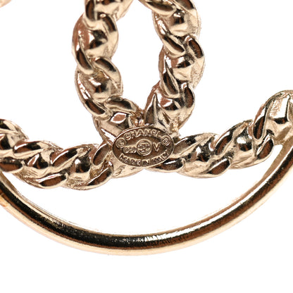Chanel Baguette Crystal High Society CC Drop Earrings Gold 4 of 5