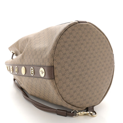 Gucci GG Supreme Monogram Drawstring Bucket Backpack Beige New Acero Crop 4 of 10