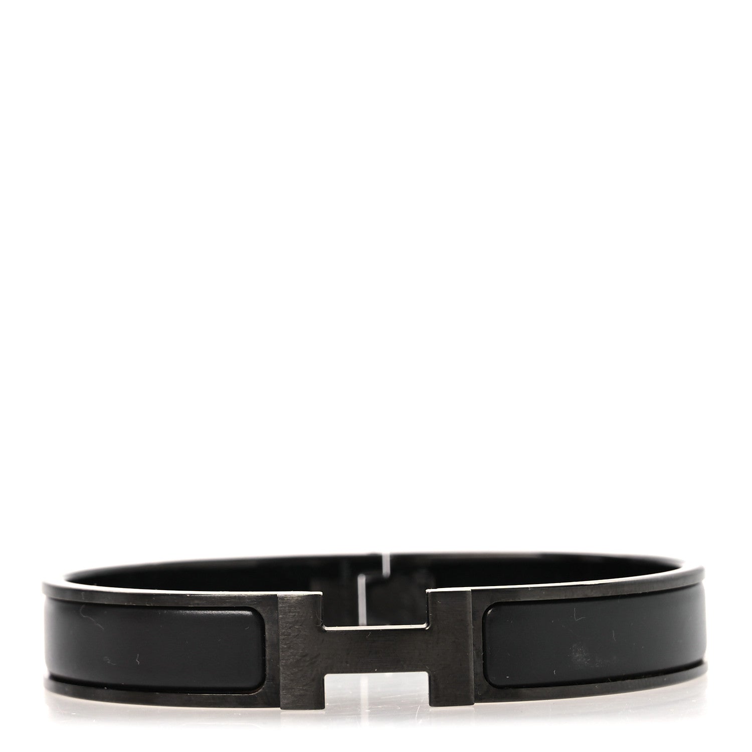 Hermes Matte Enamel Narrow Clic Clac HH Bracelet T5 So Black 1 of 5