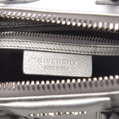 Givenchy Metallic Sugar Goatskin Mini Antigona Silver 7 of 27