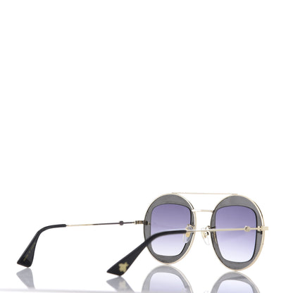 Gucci Round Frame Sylvie Web Sunglasses GG0105S Grey 4 of 8