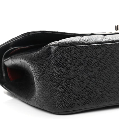 Chanel Caviar Quilted Jumbo Double Flap Black 9 of 12