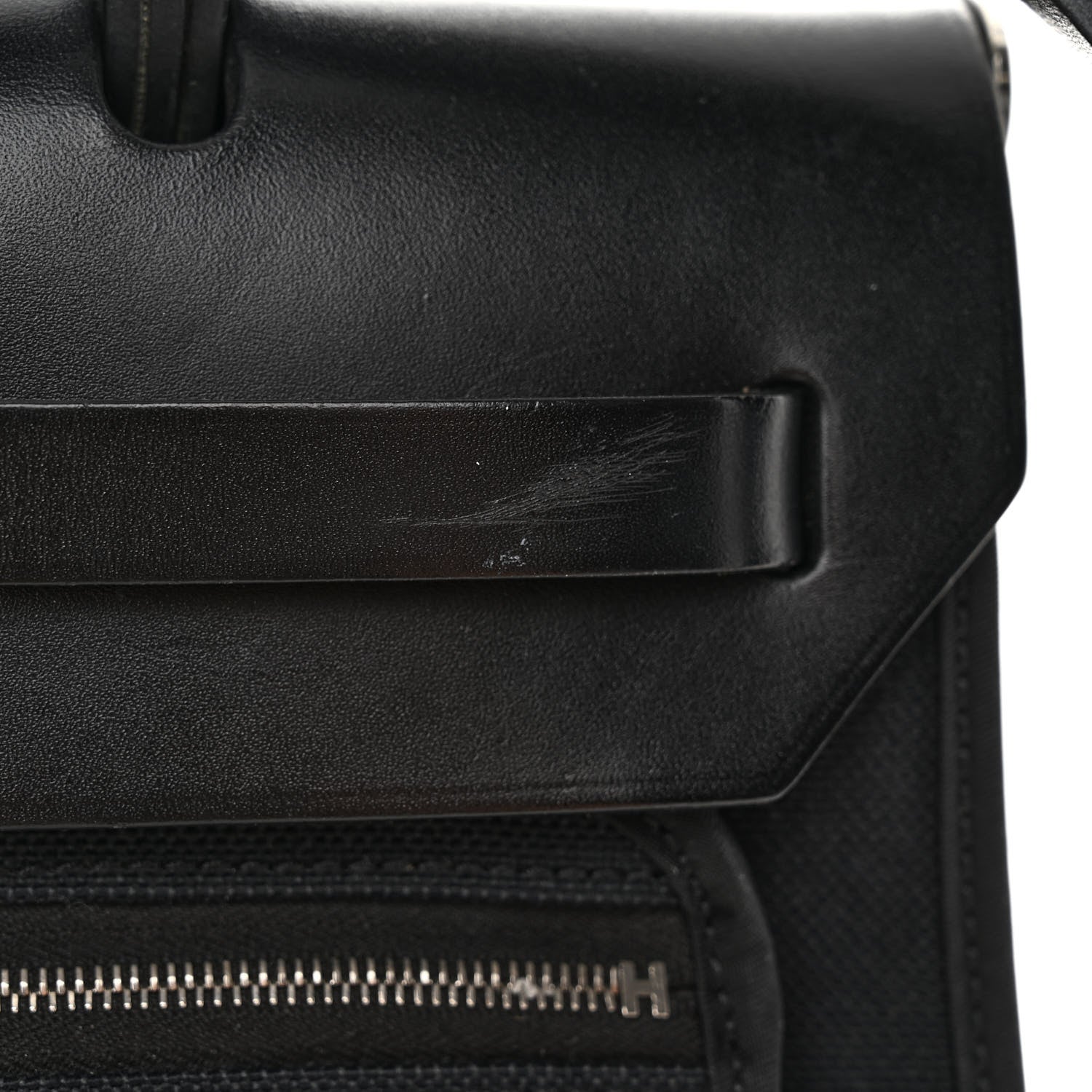 Hermes Military Toile Vache Hunter Herbag Zip PM 31 Black 10 of 11