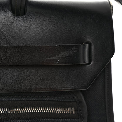 Hermes Military Toile Vache Hunter Herbag Zip PM 31 Black 10 of 11