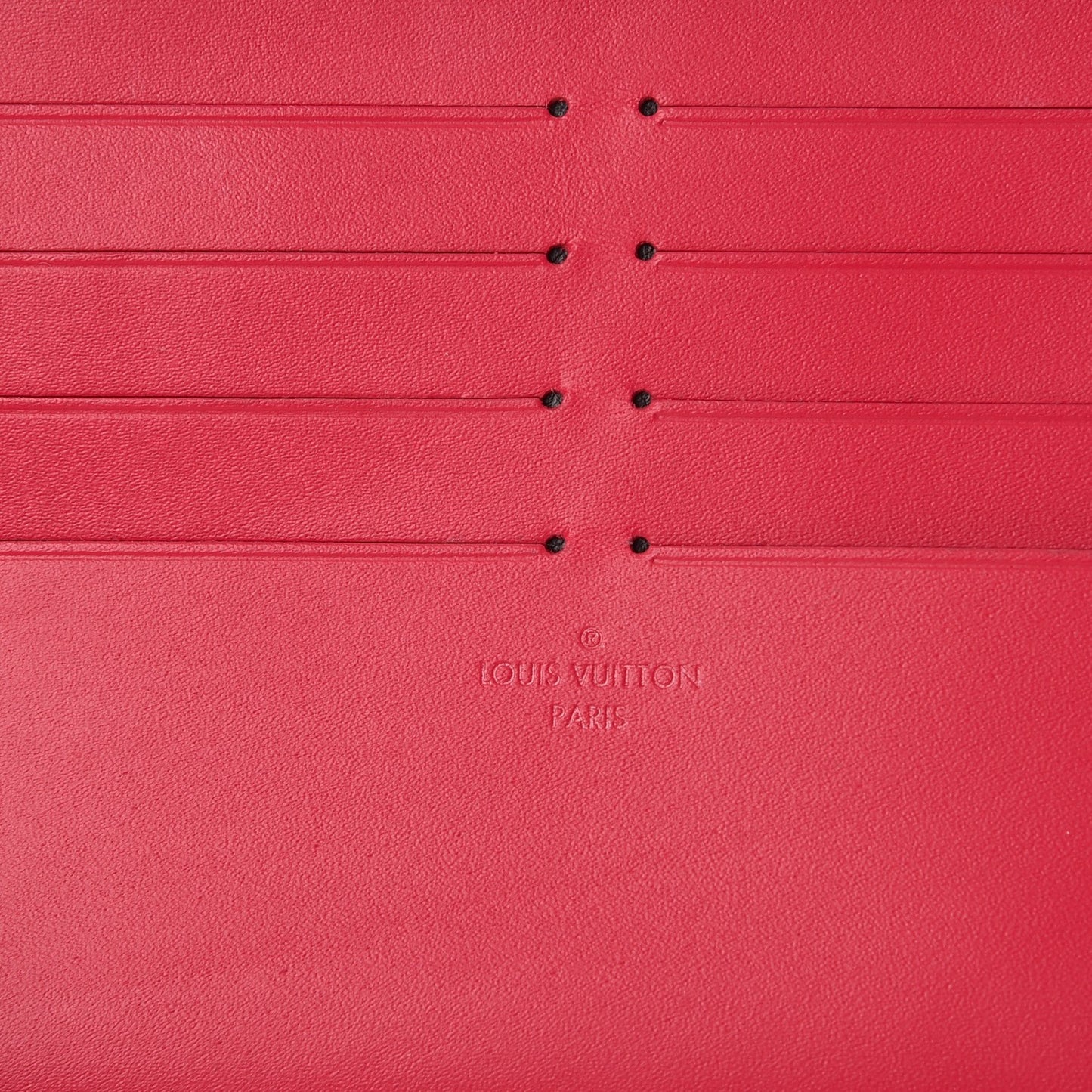 Calfskin Felicie Card Holder Insert Hot Pink