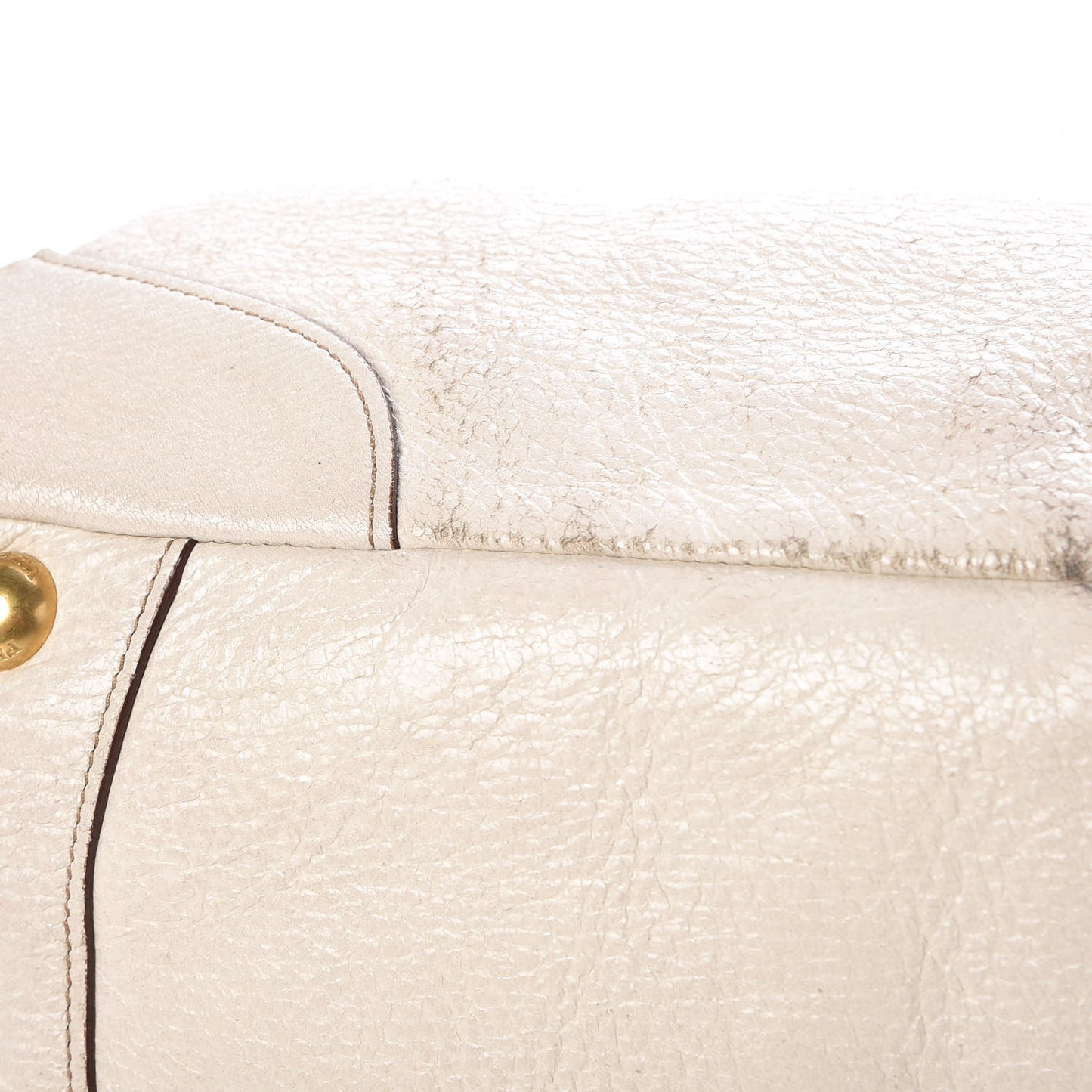 Cervo Lux Chain Shoulder Bag Talco