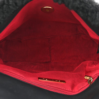 Chanel Shearling Sheepskin Medium Chanel 19 Flap Black 5 of 12