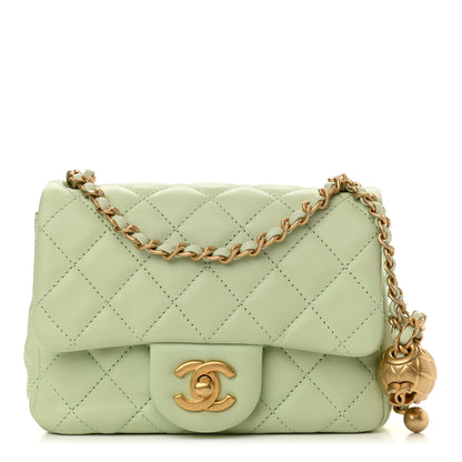 Chanel Lambskin Quilted Mini Pearl Crush Flap Light Green 1 of 11