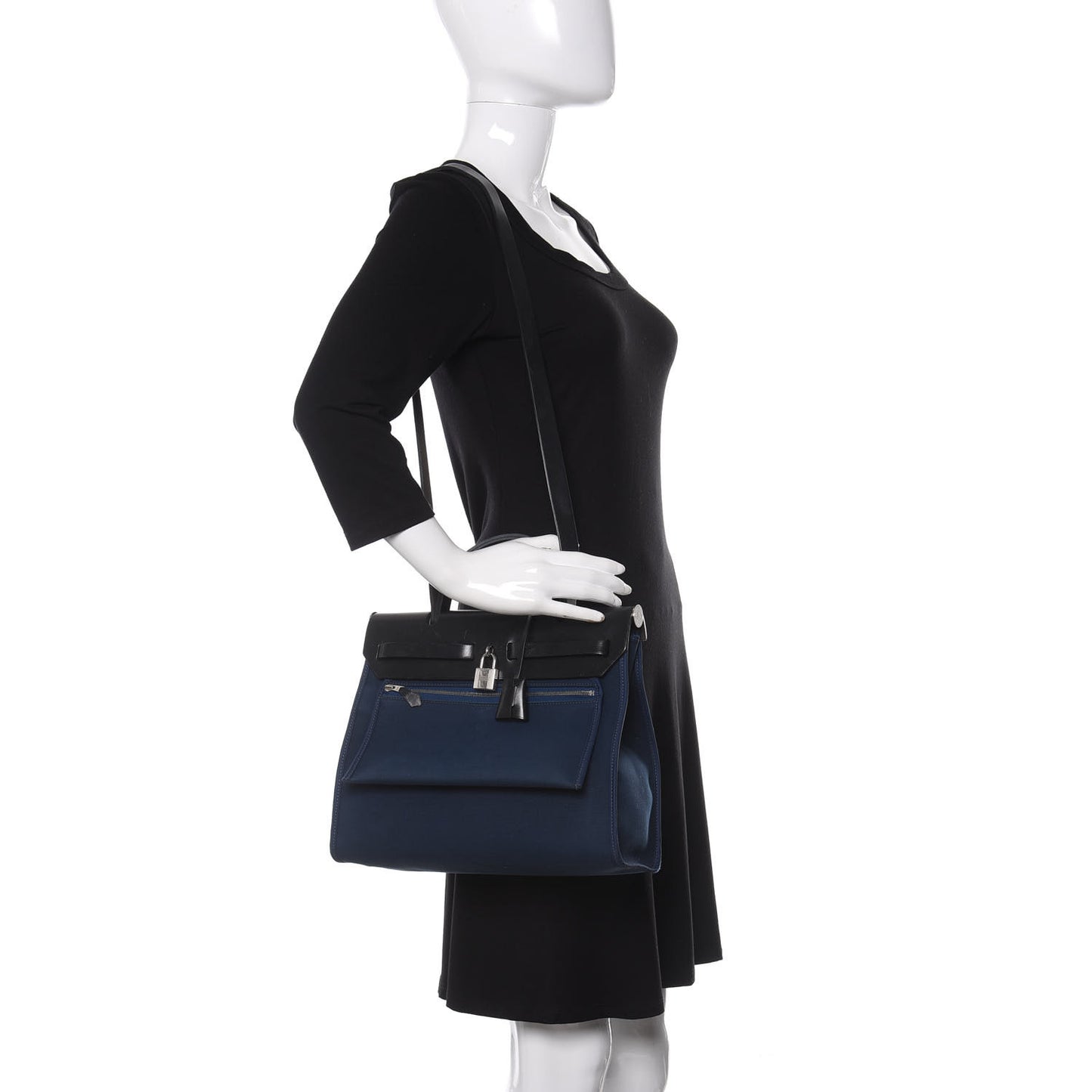 Vache Hunter Toile Herbag Zip 31 PM Black Bleu De Malte