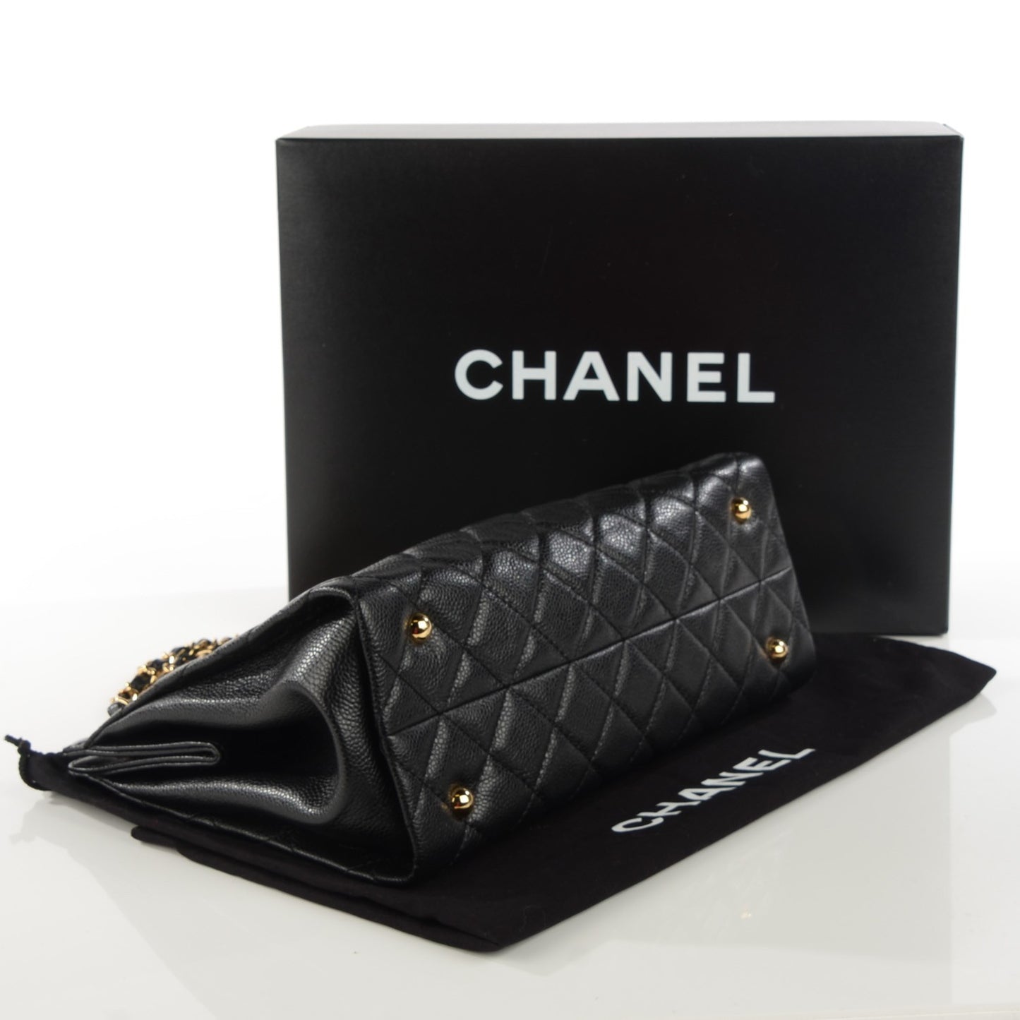Caviar Quilted Timeless CC Tote Black