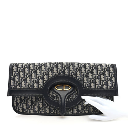 Christian Dior Oblique Fold Over Clutch Blue 2 of 6