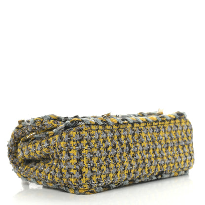 Chanel Tweed Braided Charms Small Flap Yellow Grey Black 4 of 10