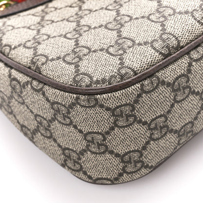Gucci GG Supreme Monogram Textured Dollar Calfskin Web Small Ophidia GG Handbag Beige Ebony New Acero 10 of 11