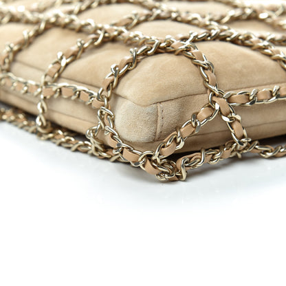 Chanel Suede Goatskin Large Shopping Chain Tote Beige 6 of 9